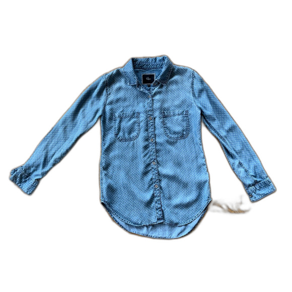 Rails Blue Star Button Up Shirt Top  Women's Size XS - Picture 3 of 10